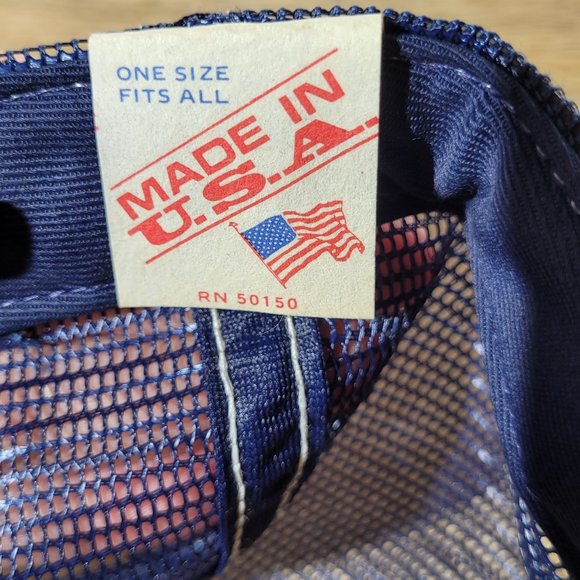 Vintage Rheem The Air Of Quality Hat Snap Back Blue White - MADE IN USA - Picture 8 of 8